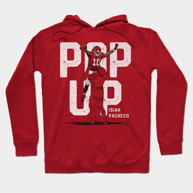 Isiah Pacheco Kansas City Pop Up Hoodie by ClarityMacaws